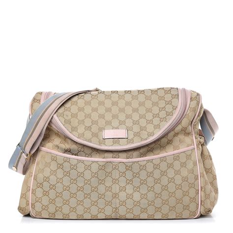 gucci signature pink diaper bag